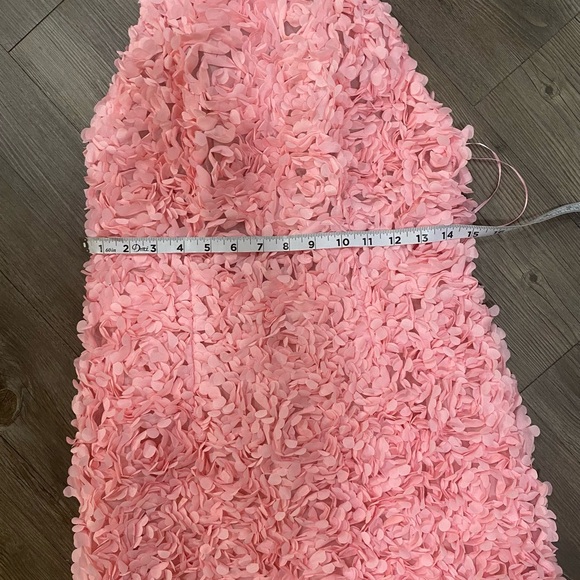 Selfie Leslie Blush Pink Rosette Mini Dress - Picture 8 of 9